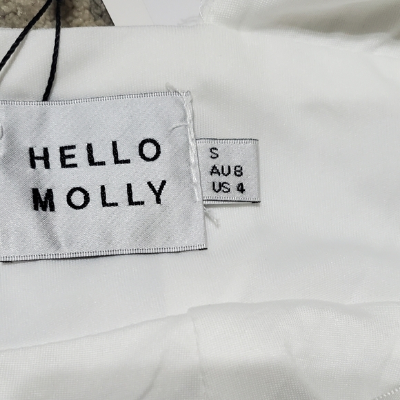 NWT HELLO MOLLY CAUGHT INBETWEEN Midi White Dress - Picture 10 of 12